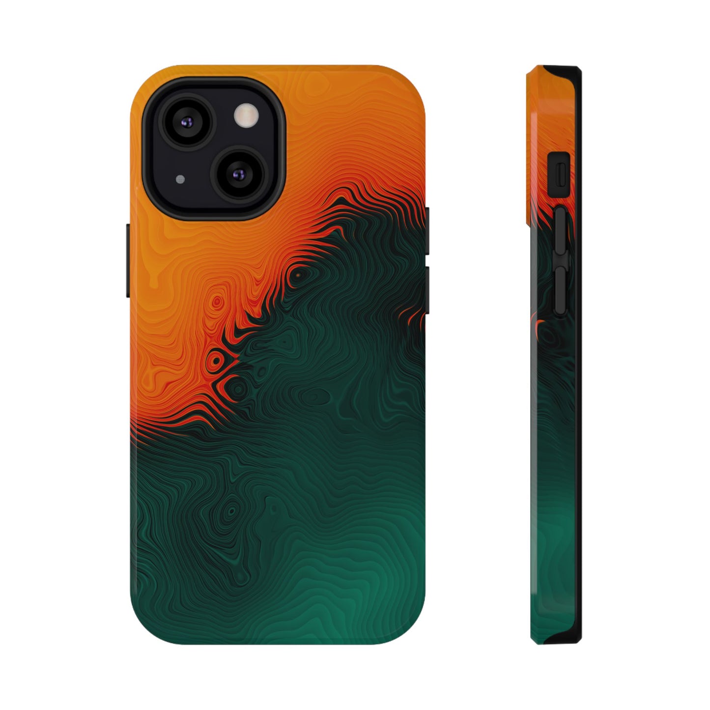 Topographic Heatwave Phone Case – MagSafe Compatible for iPhone & Samsung Galaxy