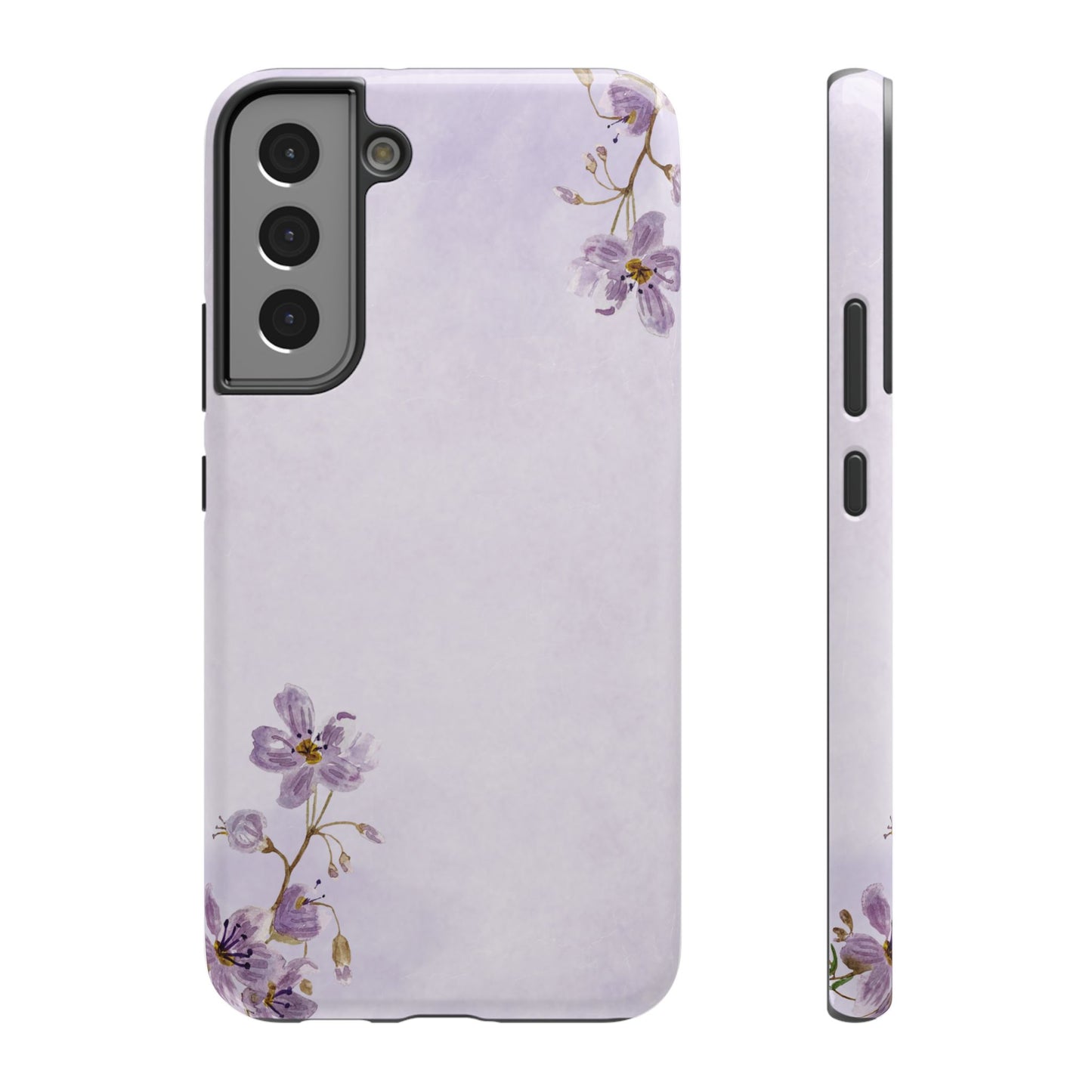 Lavender Blossom Minimal Floral Phone Case – MagSafe Compatible for iPhone & Samsung Galaxy
