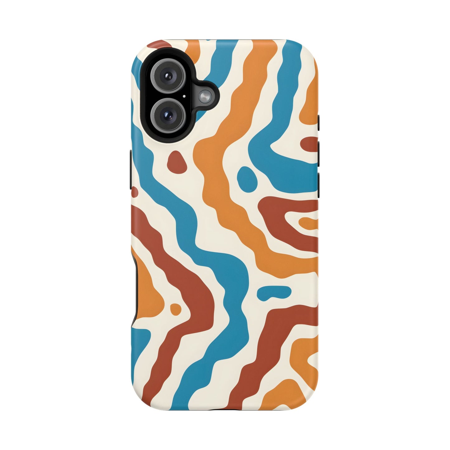 Abstract Retro Wave Phone Case – MagSafe Compatible for iPhone & Samsung Galaxy