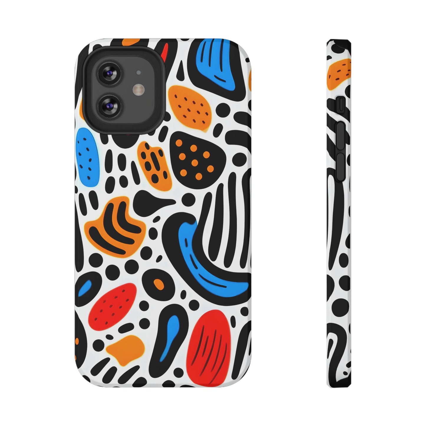 Colorful Abstract Doodle Phone Case – MagSafe Compatible for iPhone & Samsung Galaxy