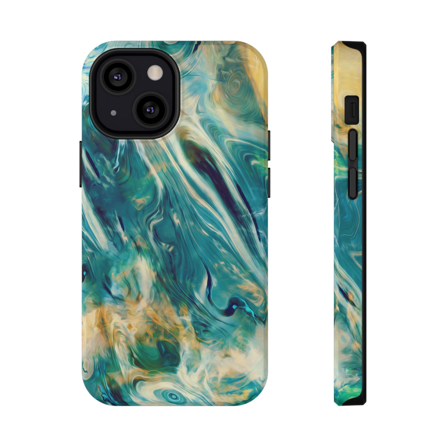 Oceanic Flow Abstract Phone Case – MagSafe Compatible for iPhone & Samsung Galaxy
