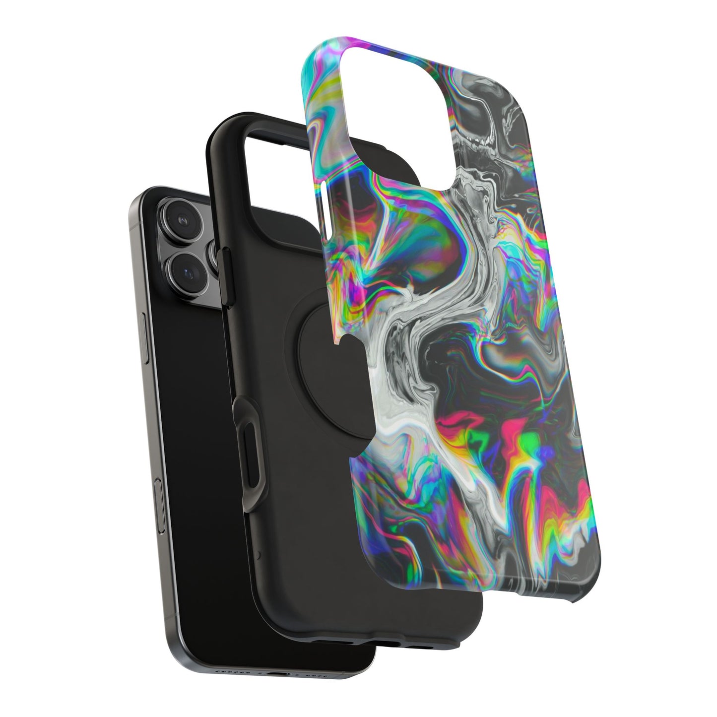 Holographic Swirl Phone Case – MagSafe Compatible for iPhone & Samsung Galaxy
