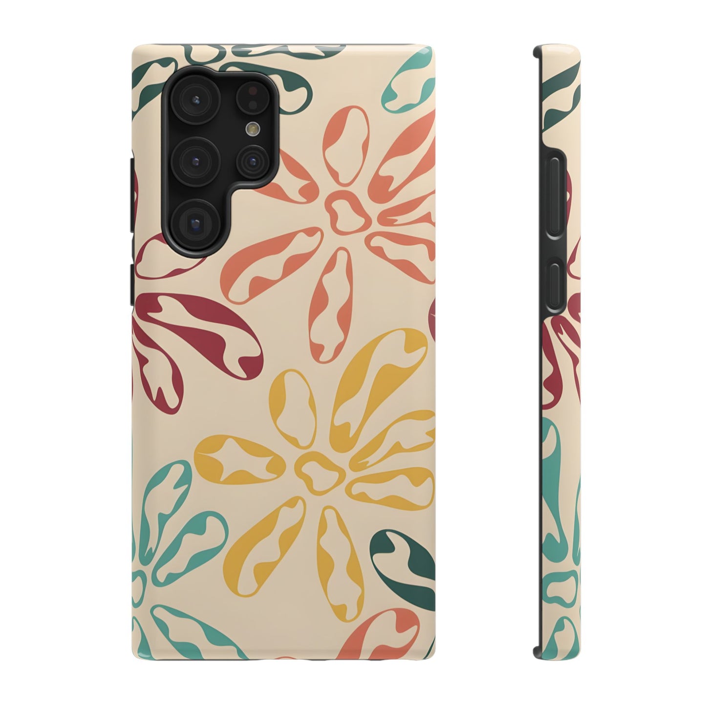 Retro Groovy Floral Phone Case – MagSafe Compatible for iPhone & Samsung Galaxy