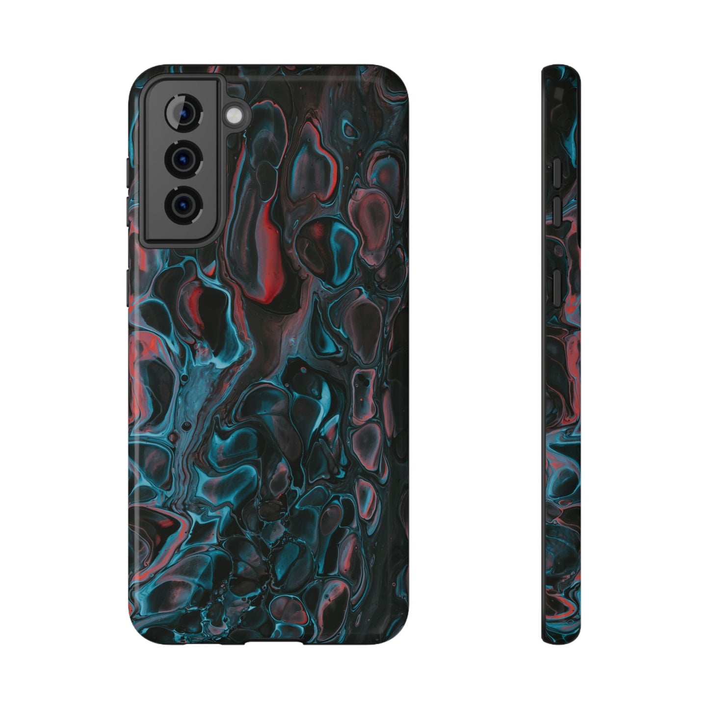Dark Abyss Iridescent Texture Phone Case – MagSafe Compatible for iPhone & Samsung Galaxy