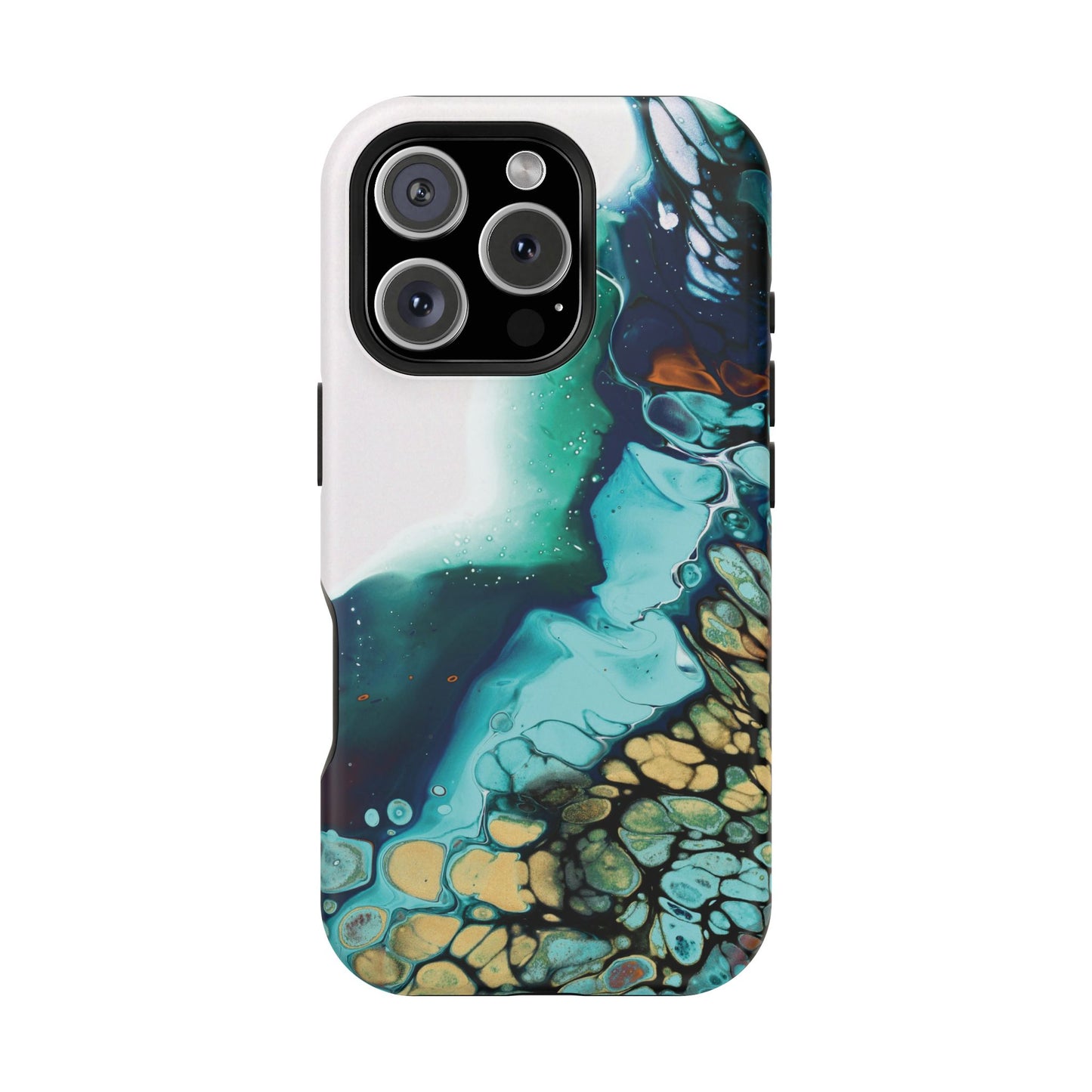 Ocean Reef Abstract Flow Phone Case – MagSafe Compatible for iPhone & Samsung Galaxy
