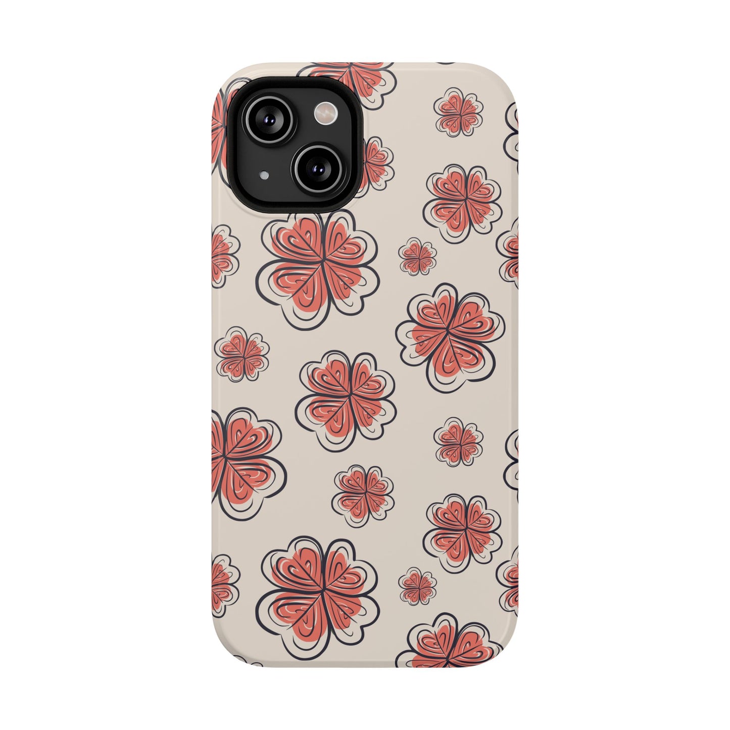 Whimsical Clover Bloom Phone Case – MagSafe Compatible for iPhone & Samsung Galaxy