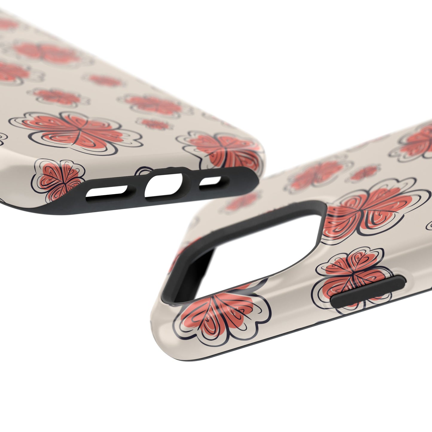 Whimsical Clover Bloom Phone Case – MagSafe Compatible for iPhone & Samsung Galaxy