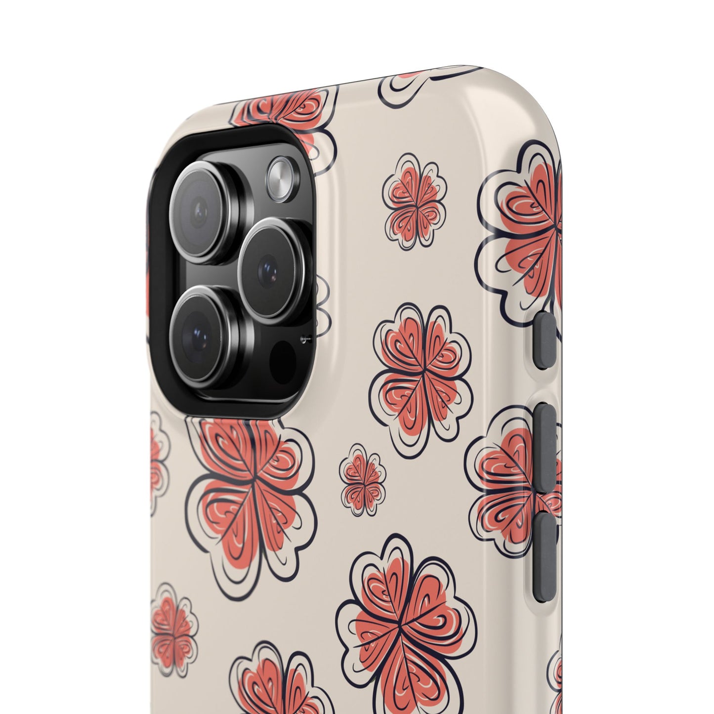 Whimsical Clover Bloom Phone Case – MagSafe Compatible for iPhone & Samsung Galaxy