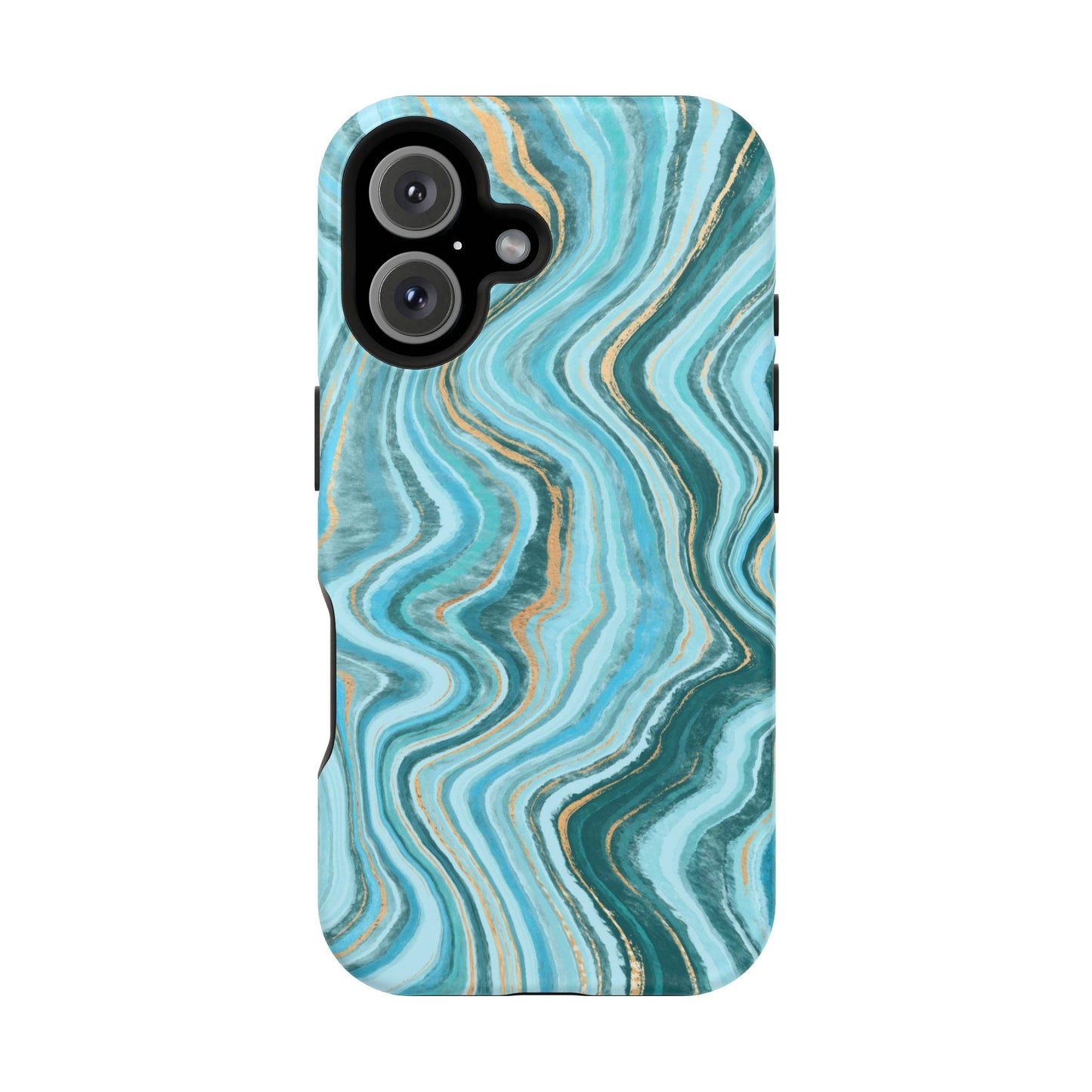 Ocean Agate Swirl Phone Case – MagSafe Compatible for iPhone & Samsung Galaxy