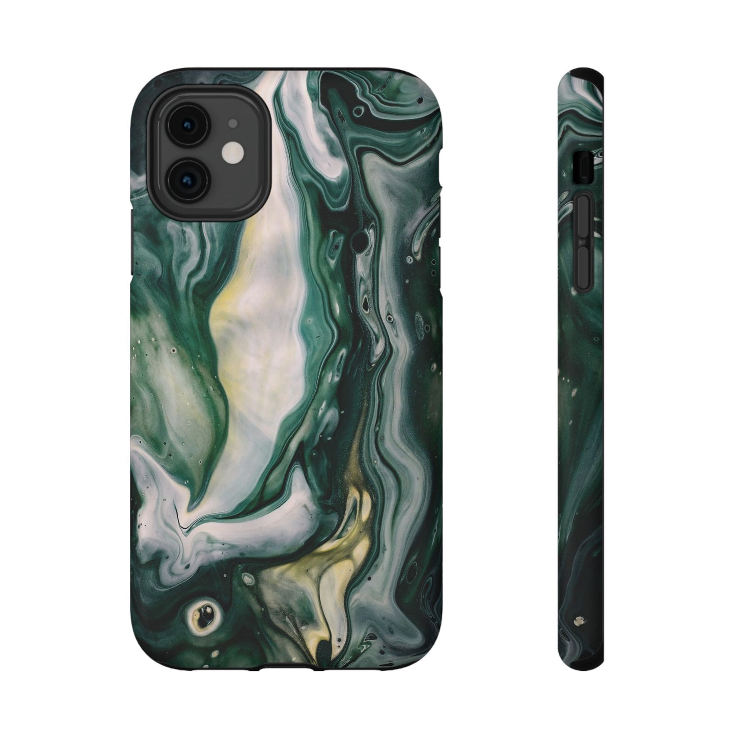 Mystic Forest Marble Swirl Phone Case – MagSafe Compatible for iPhone & Samsung Galaxy