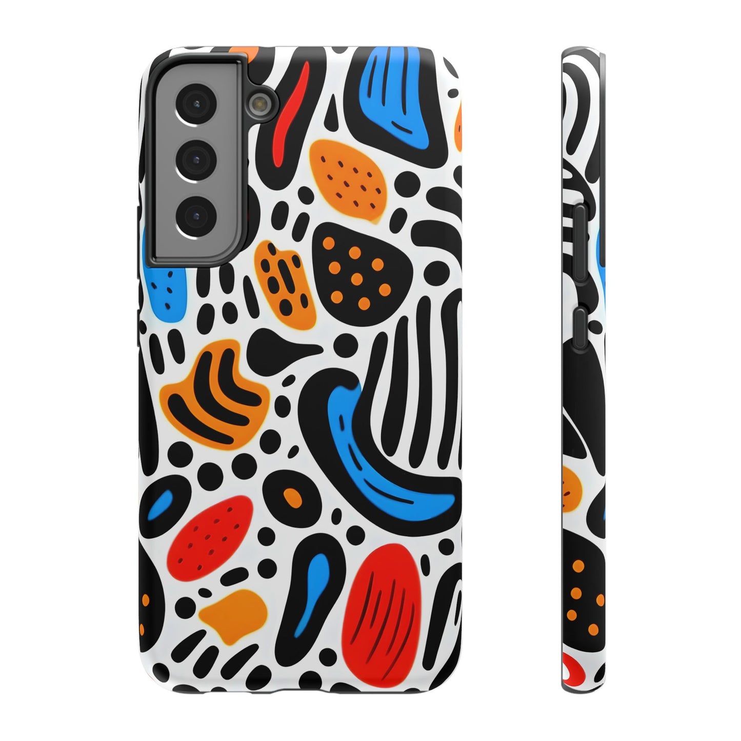Colorful Abstract Doodle Phone Case – MagSafe Compatible for iPhone & Samsung Galaxy