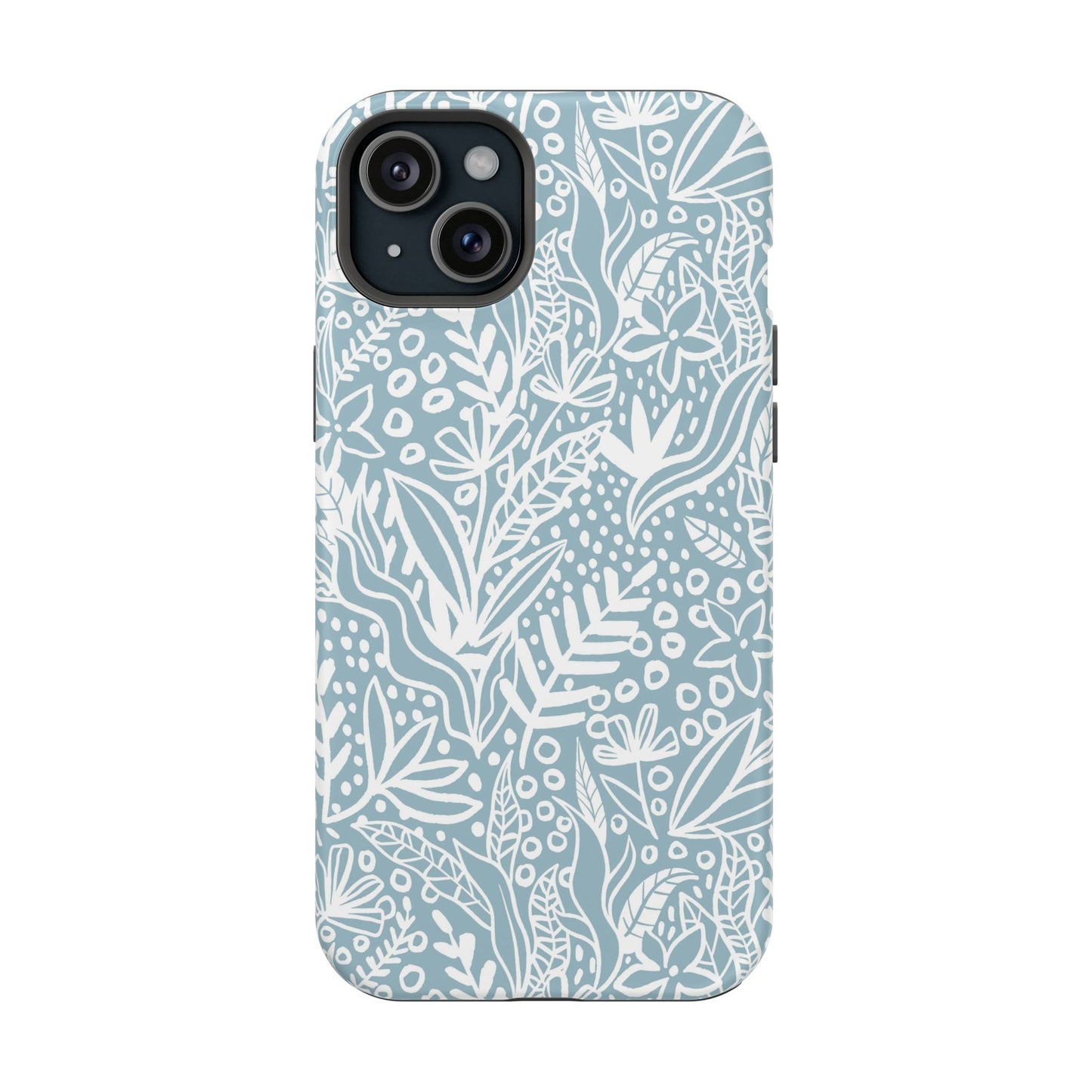 Boho Botanical Doodle Phone Case – MagSafe Compatible for iPhone & Samsung Galaxy