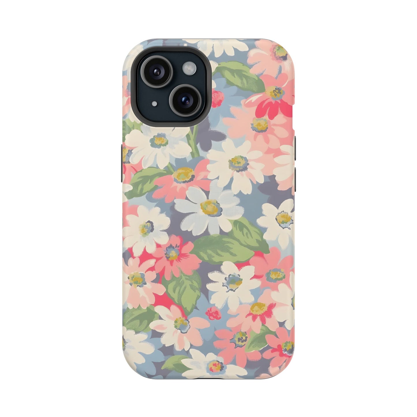 Vintage Floral Daisy Phone Case – MagSafe Compatible for iPhone & Samsung Galaxy