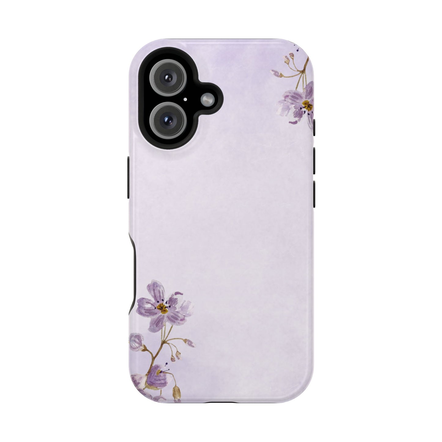 Lavender Blossom Minimal Floral Phone Case – MagSafe Compatible for iPhone & Samsung Galaxy