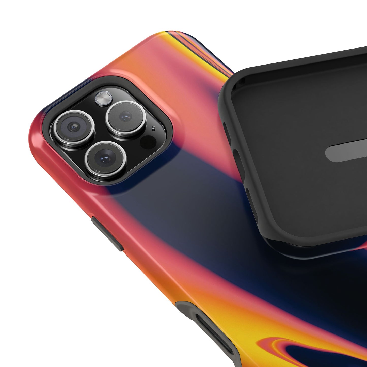 Neon Sunset Flame Phone Case – MagSafe Compatible for iPhone & Samsung Galaxy