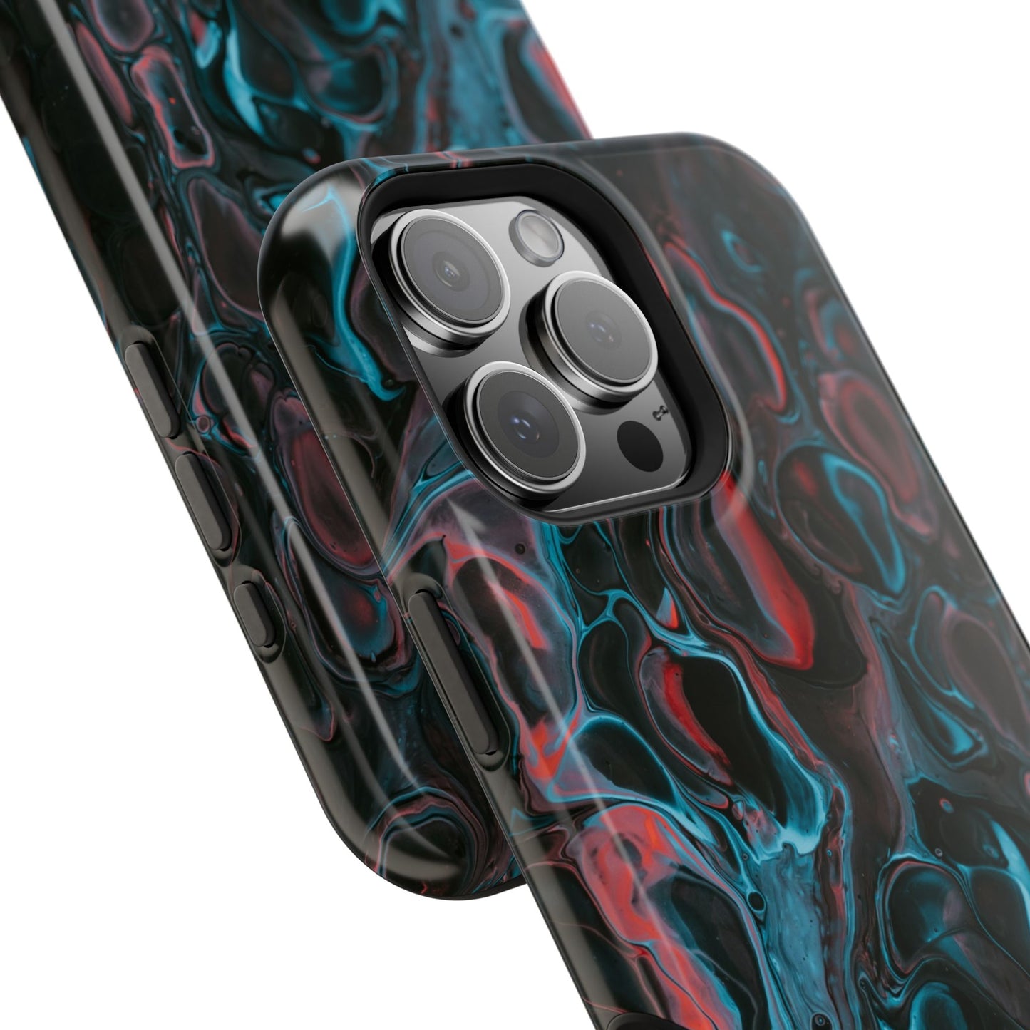 Dark Abyss Iridescent Texture Phone Case – MagSafe Compatible for iPhone & Samsung Galaxy