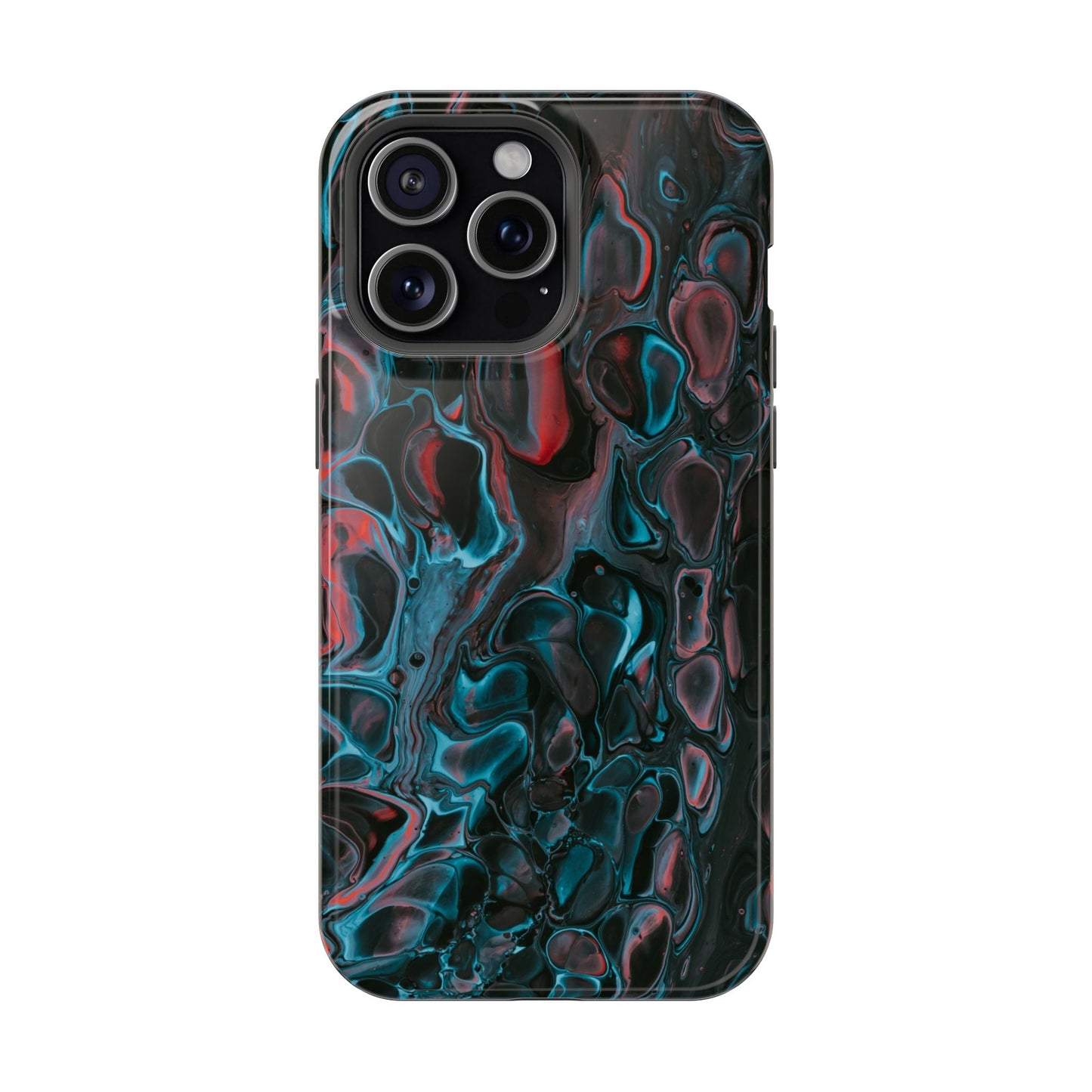 Dark Abyss Iridescent Texture Phone Case – MagSafe Compatible for iPhone & Samsung Galaxy