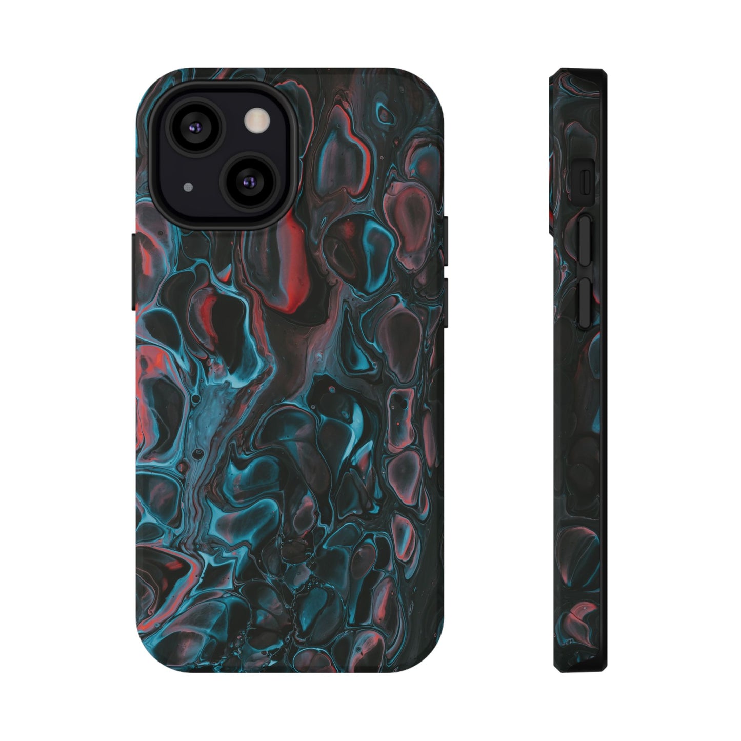 Dark Abyss Iridescent Texture Phone Case – MagSafe Compatible for iPhone & Samsung Galaxy