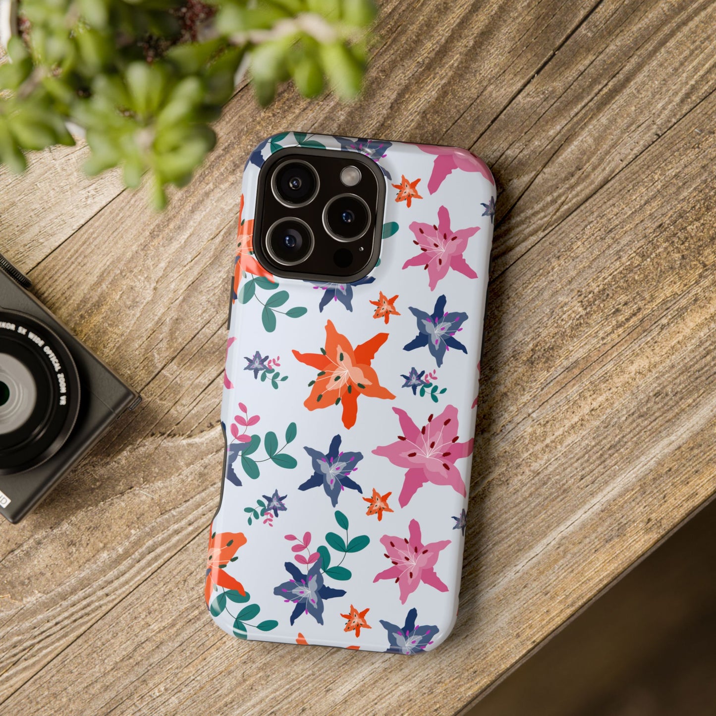 Watercolor Lily Garden Phone Case – MagSafe Compatible for iPhone & Samsung Galaxy