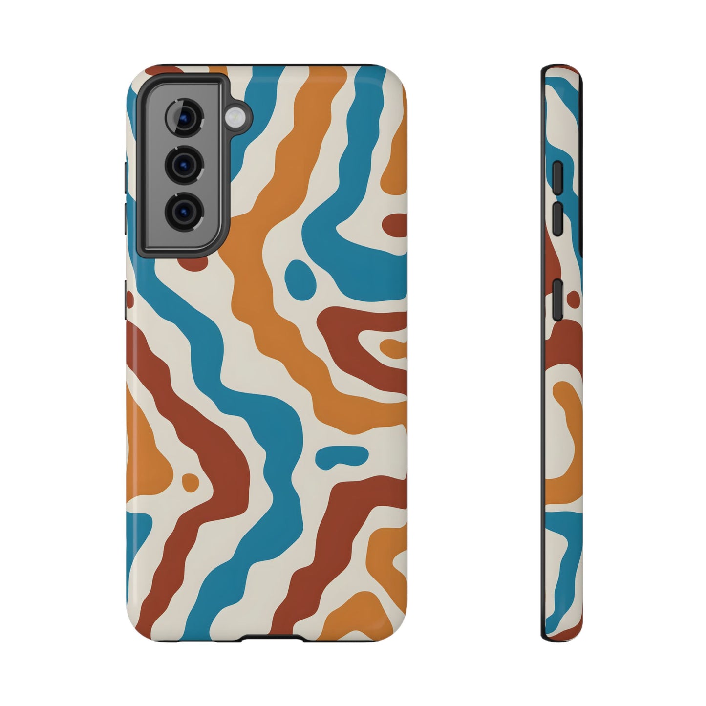 Abstract Retro Wave Phone Case – MagSafe Compatible for iPhone & Samsung Galaxy