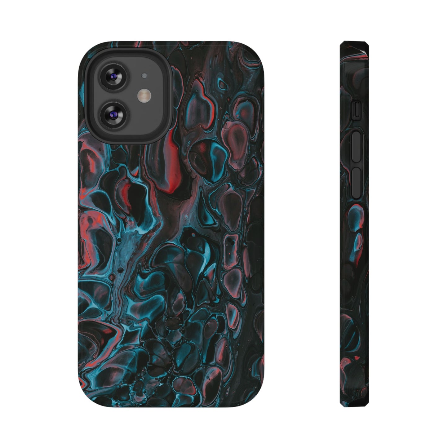 Dark Abyss Iridescent Texture Phone Case – MagSafe Compatible for iPhone & Samsung Galaxy
