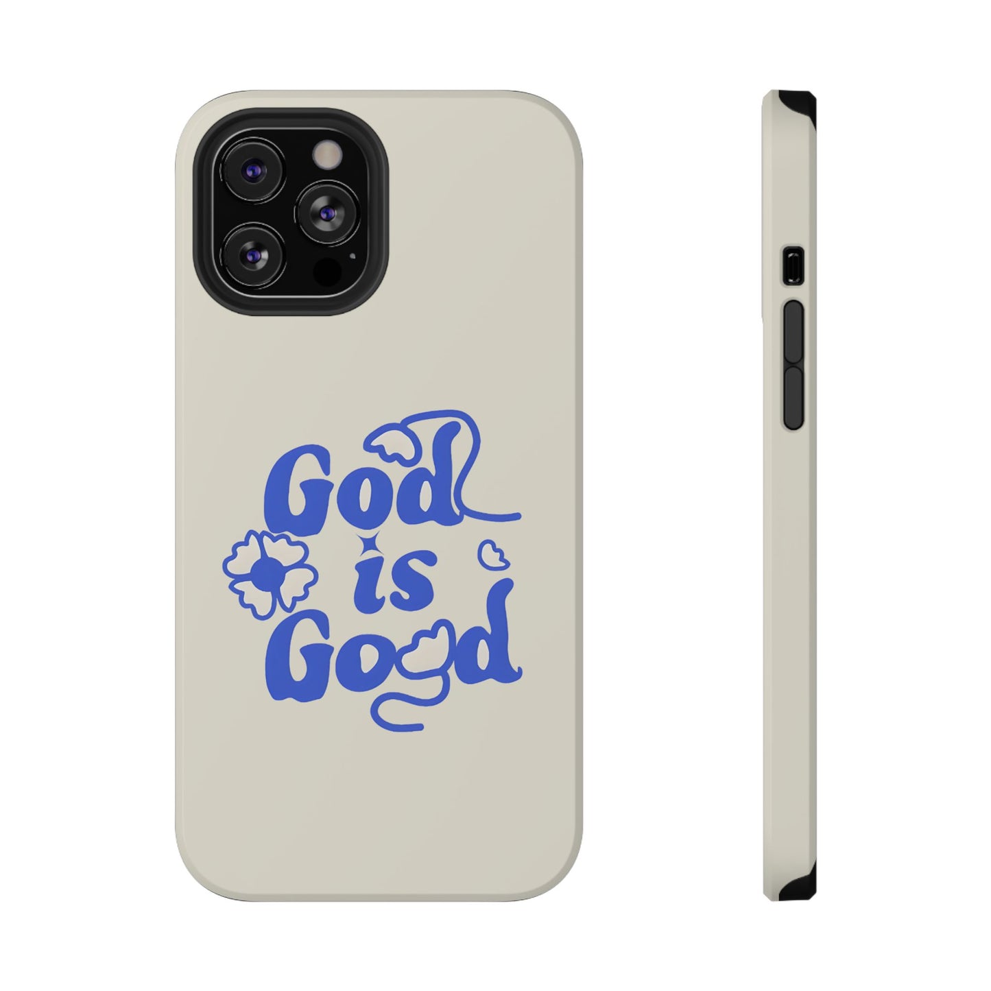 Floral Faith "God Is Good" Phone Case – MagSafe Compatible for iPhone & Samsung Galaxy