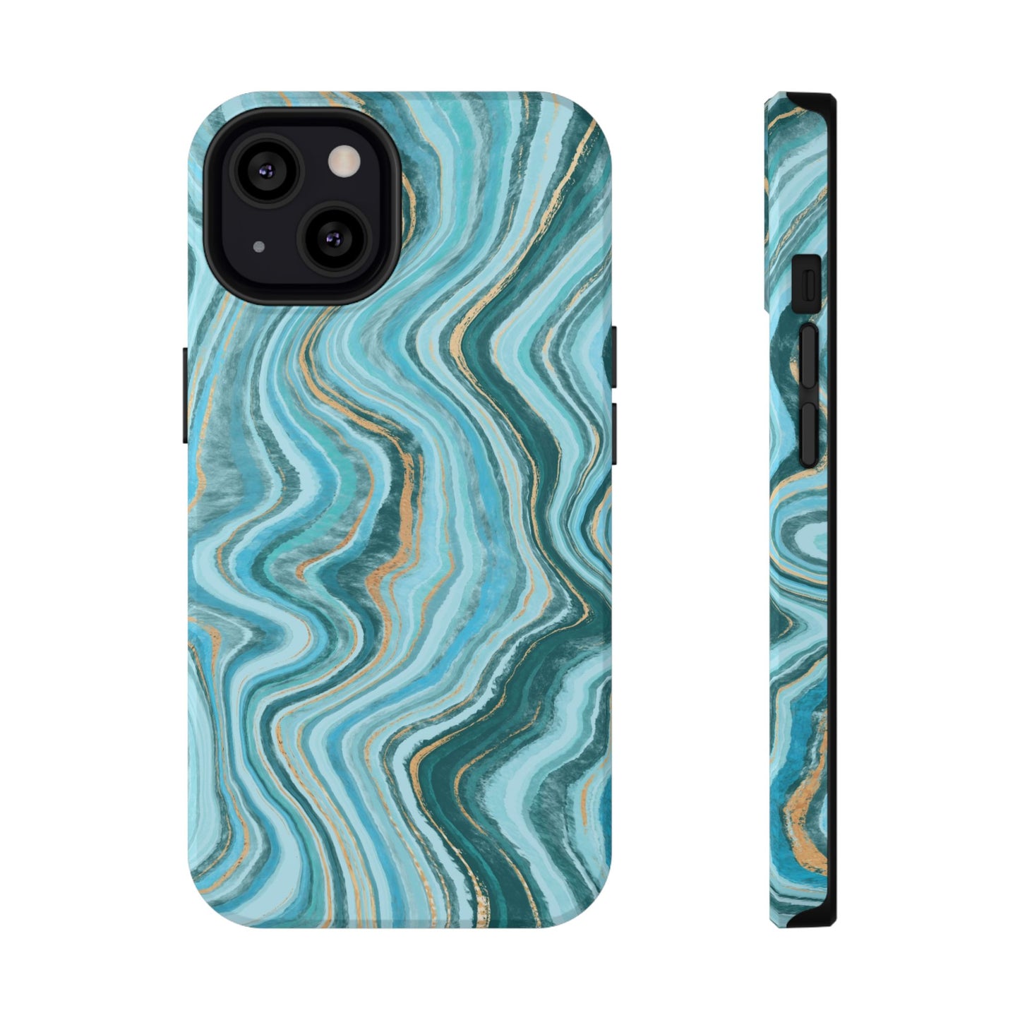 Ocean Agate Swirl Phone Case – MagSafe Compatible for iPhone & Samsung Galaxy