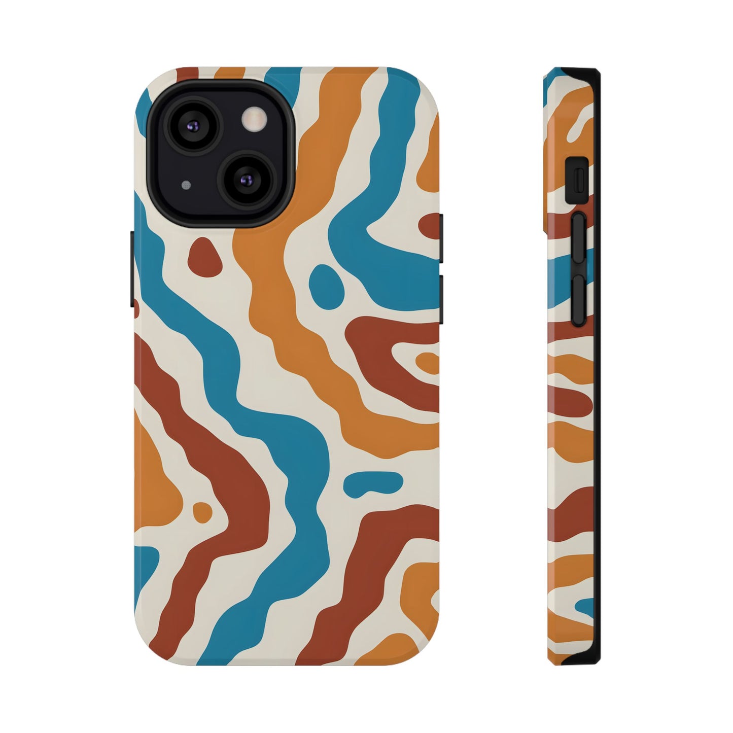 Abstract Retro Wave Phone Case – MagSafe Compatible for iPhone & Samsung Galaxy