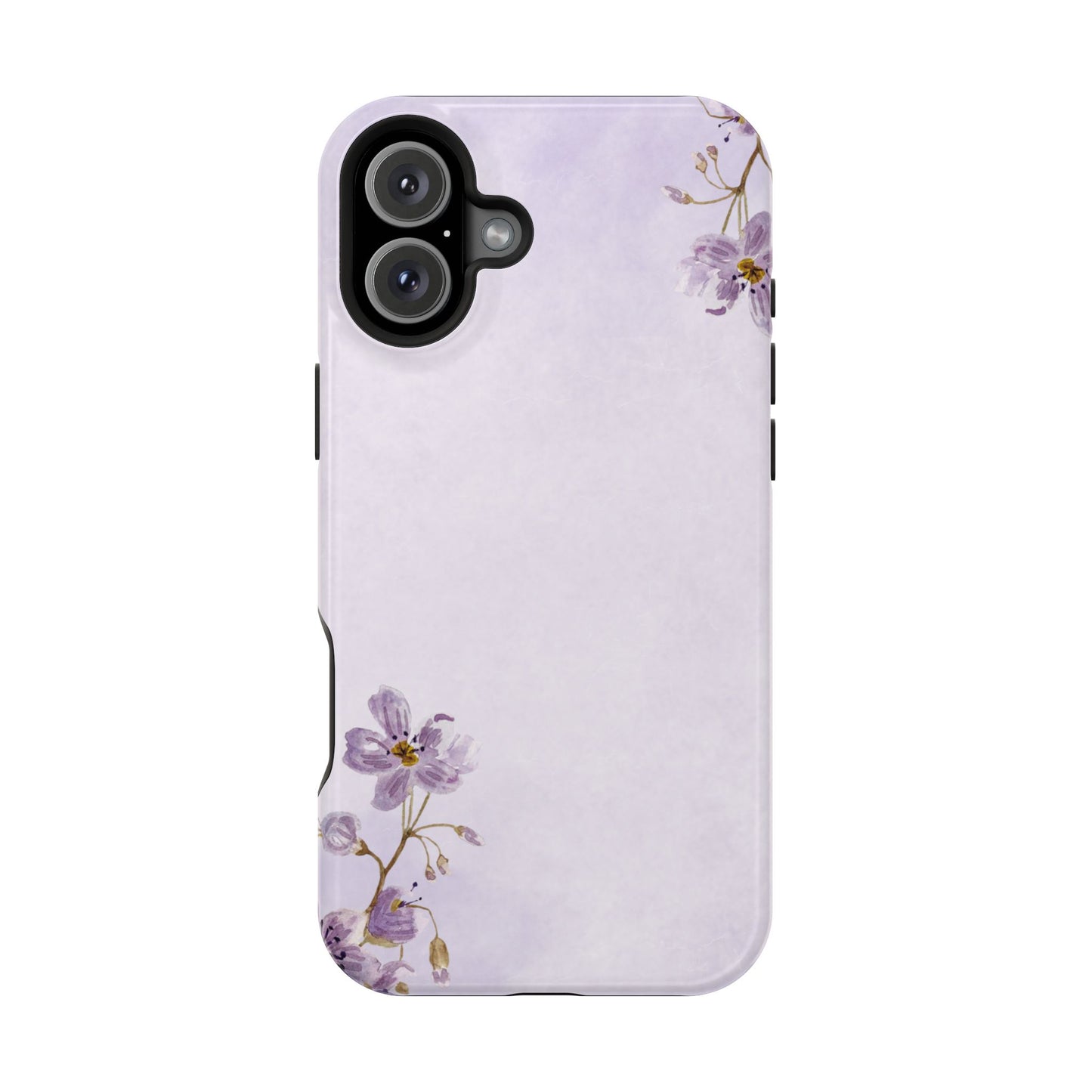 Lavender Blossom Minimal Floral Phone Case – MagSafe Compatible for iPhone & Samsung Galaxy