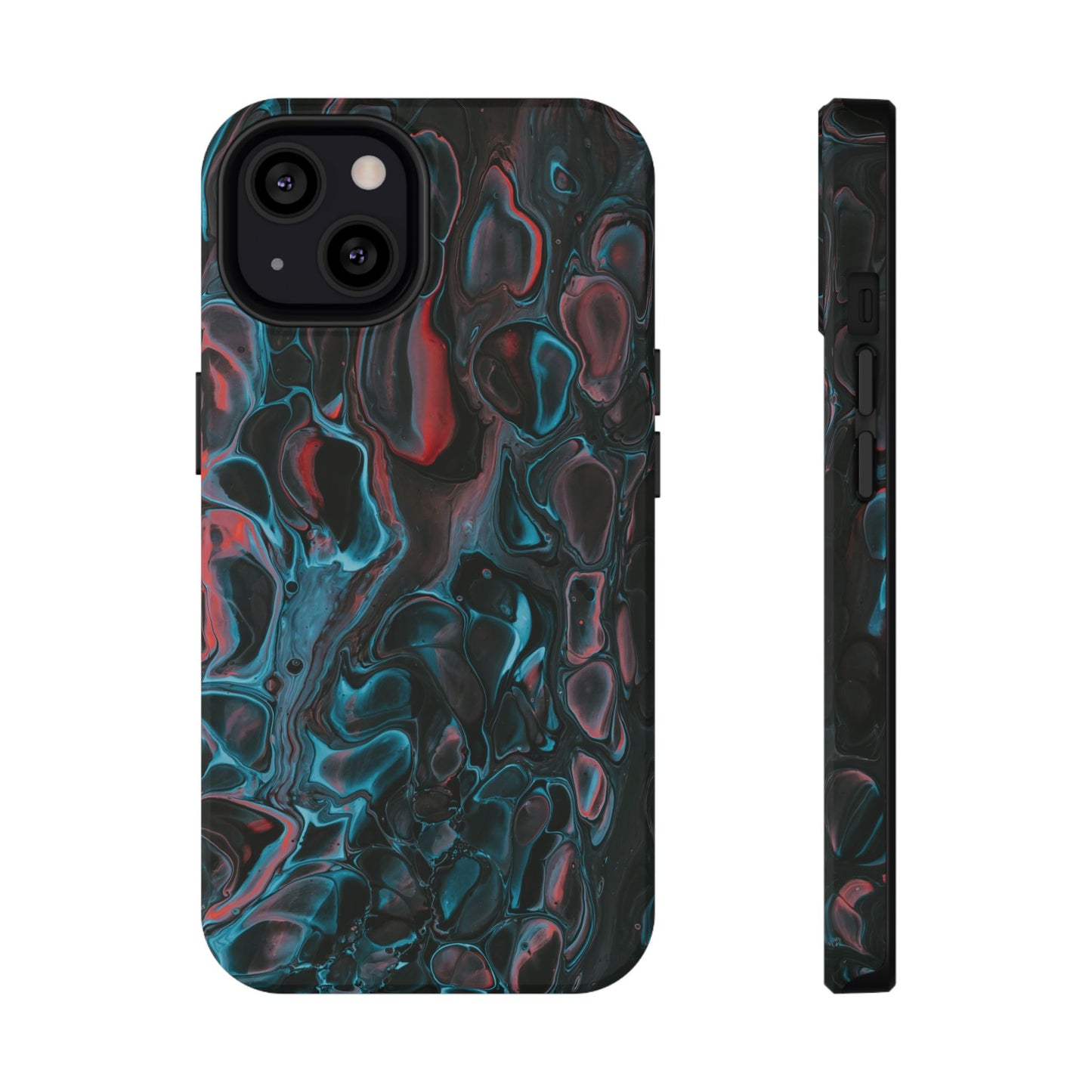 Dark Abyss Iridescent Texture Phone Case – MagSafe Compatible for iPhone & Samsung Galaxy