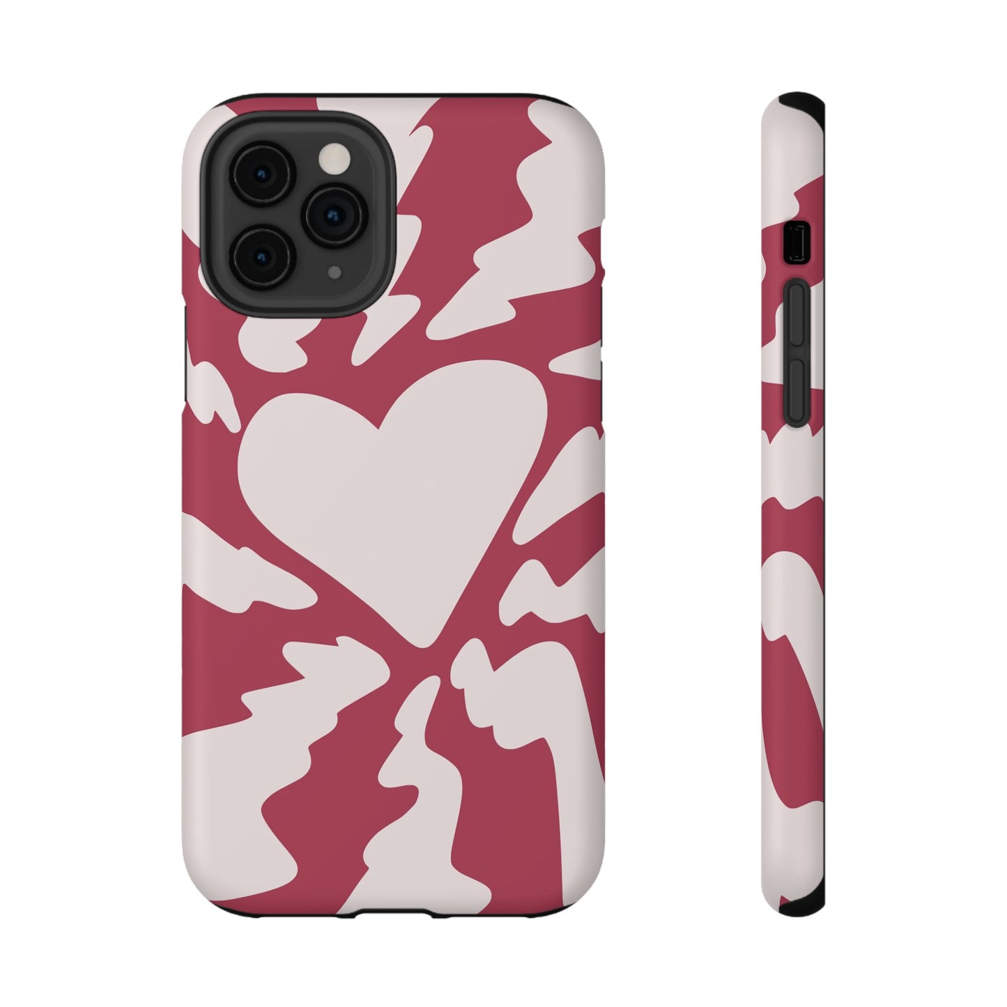 Bold Heartburst Abstract Phone Case – MagSafe Compatible for iPhone & Samsung Galaxy