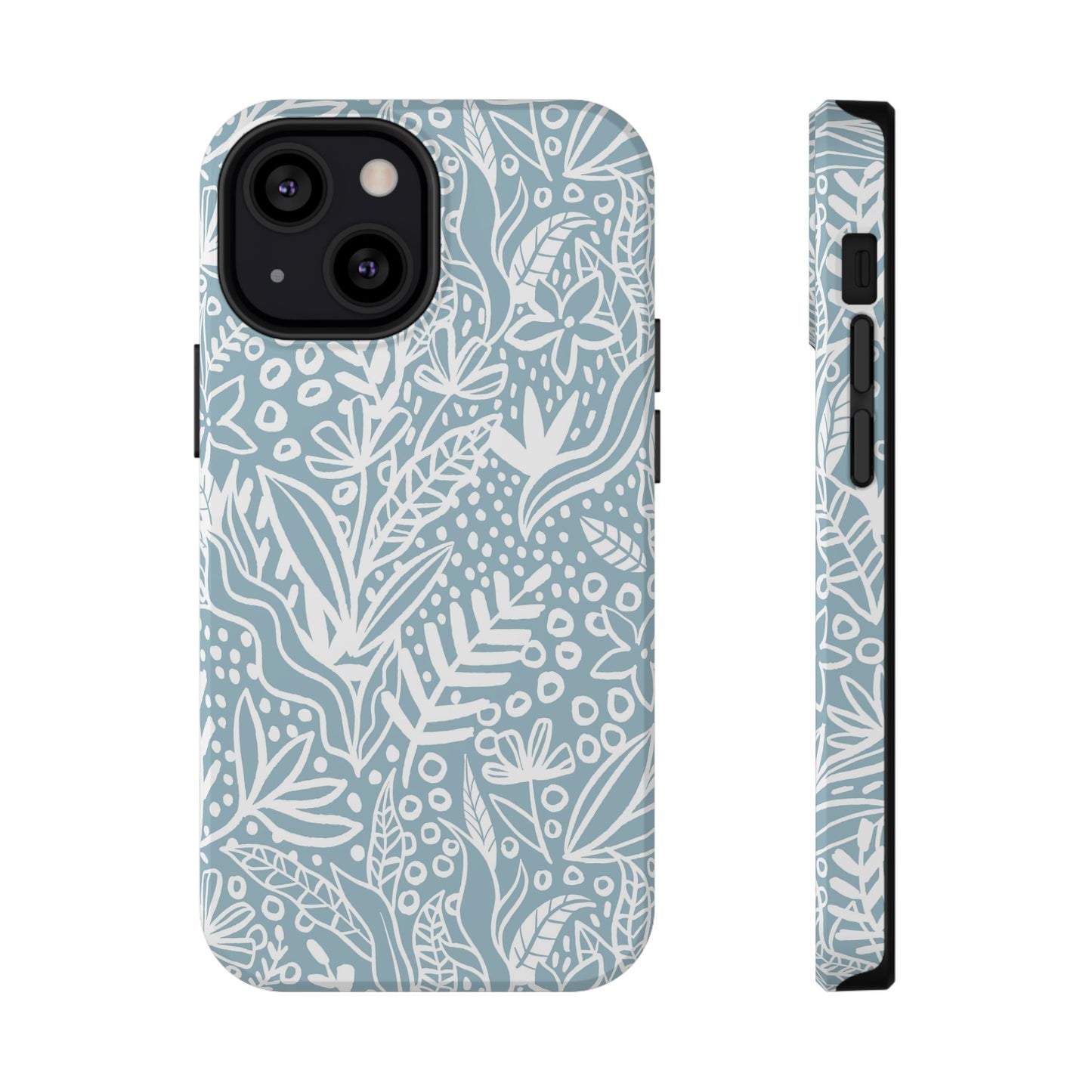 Boho Botanical Doodle Phone Case – MagSafe Compatible for iPhone & Samsung Galaxy