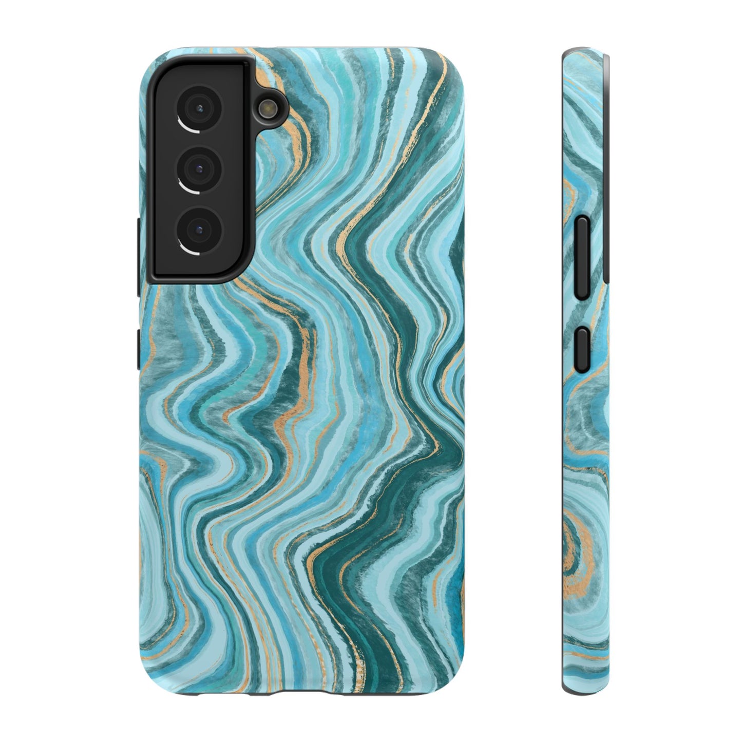 Ocean Agate Swirl Phone Case – MagSafe Compatible for iPhone & Samsung Galaxy
