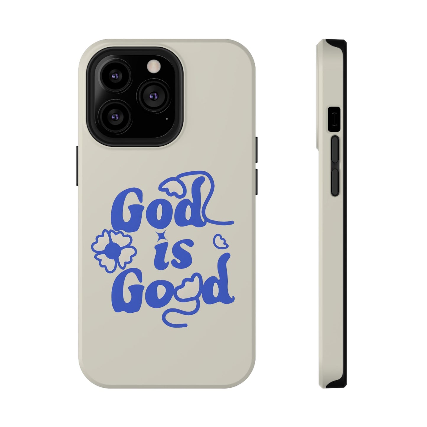Floral Faith "God Is Good" Phone Case – MagSafe Compatible for iPhone & Samsung Galaxy