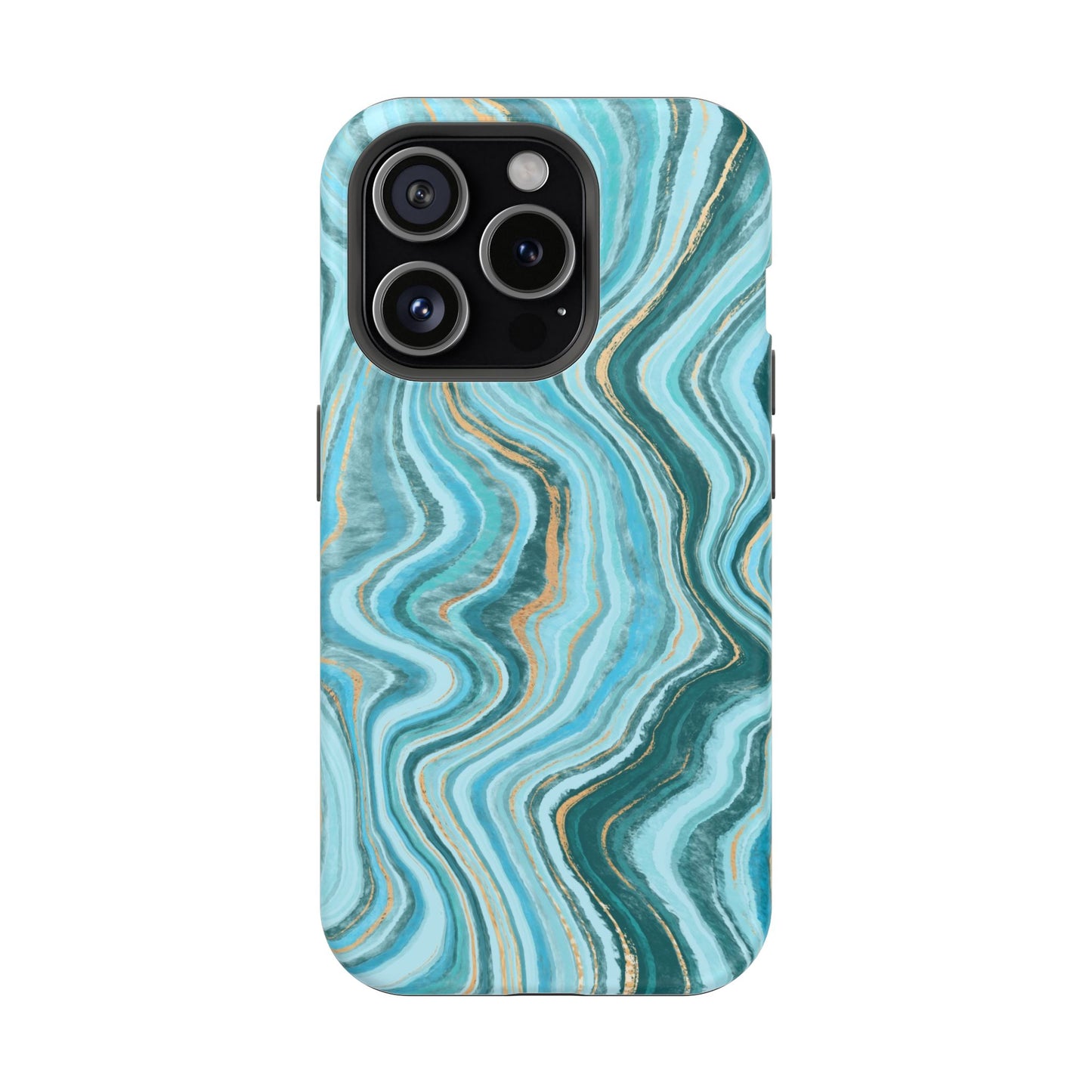 Ocean Agate Swirl Phone Case – MagSafe Compatible for iPhone & Samsung Galaxy