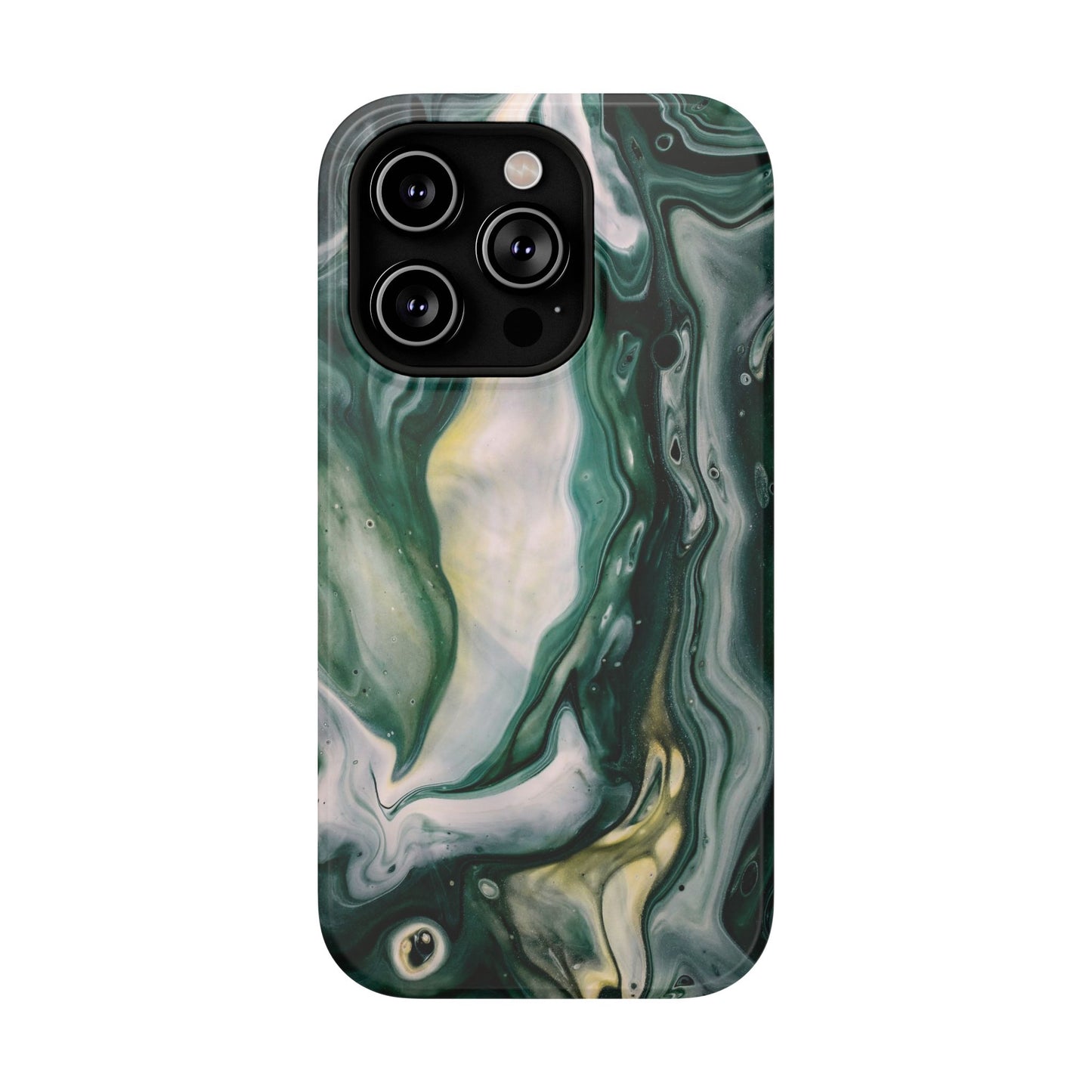 Mystic Forest Marble Swirl Phone Case – MagSafe Compatible for iPhone & Samsung Galaxy