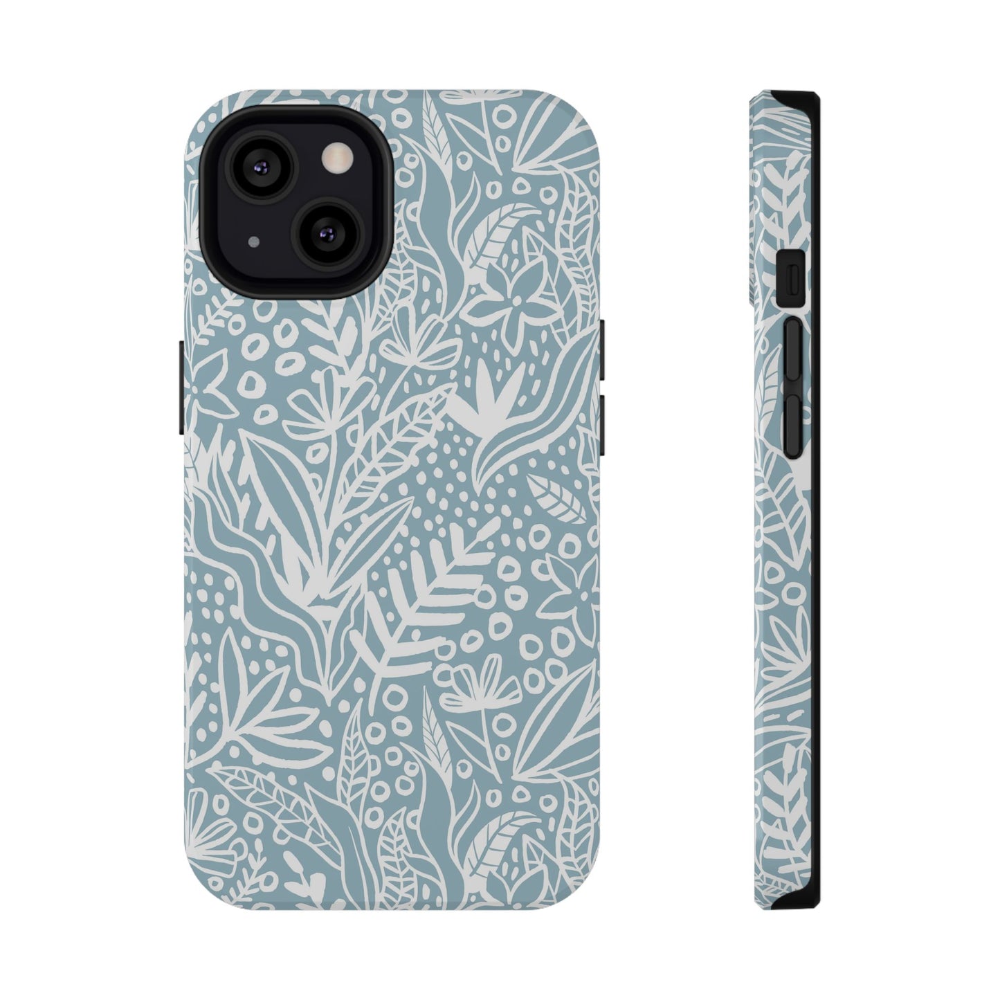 Boho Botanical Doodle Phone Case – MagSafe Compatible for iPhone & Samsung Galaxy