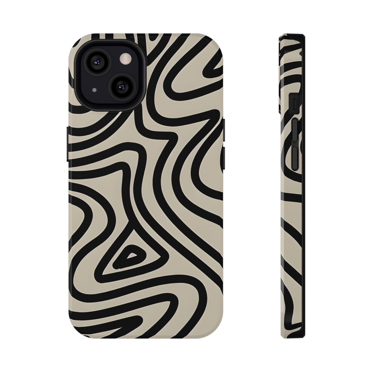 Abstract Maze Line Art Phone Case – MagSafe Compatible for iPhone & Samsung Galaxy