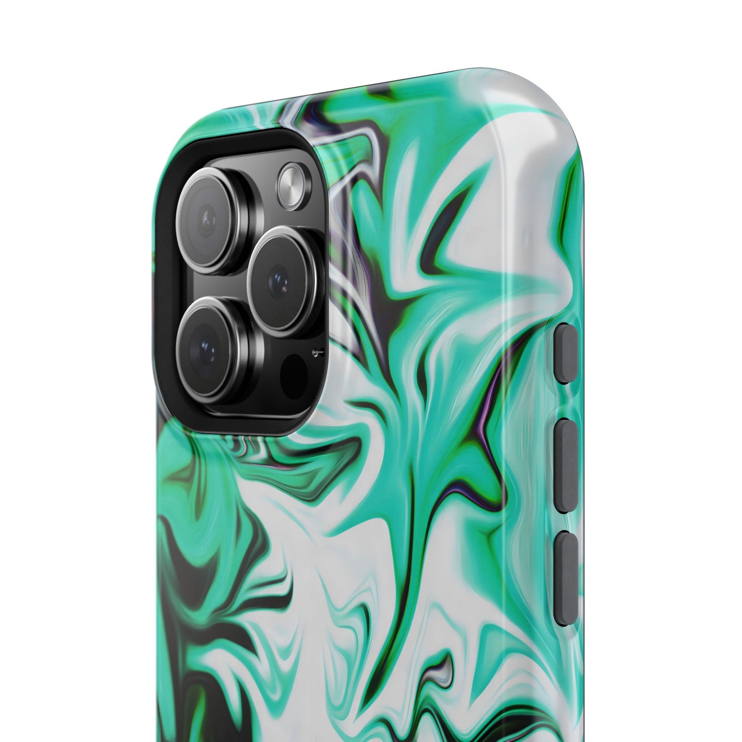 Emerald Green Marble Swirl Phone Case – MagSafe Compatible for iPhone & Samsung Galaxy
