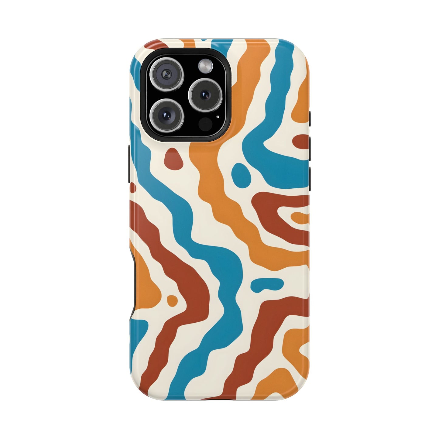 Abstract Retro Wave Phone Case – MagSafe Compatible for iPhone & Samsung Galaxy