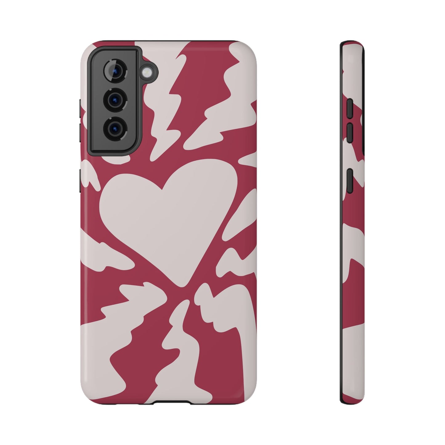 Bold Heartburst Abstract Phone Case – MagSafe Compatible for iPhone & Samsung Galaxy