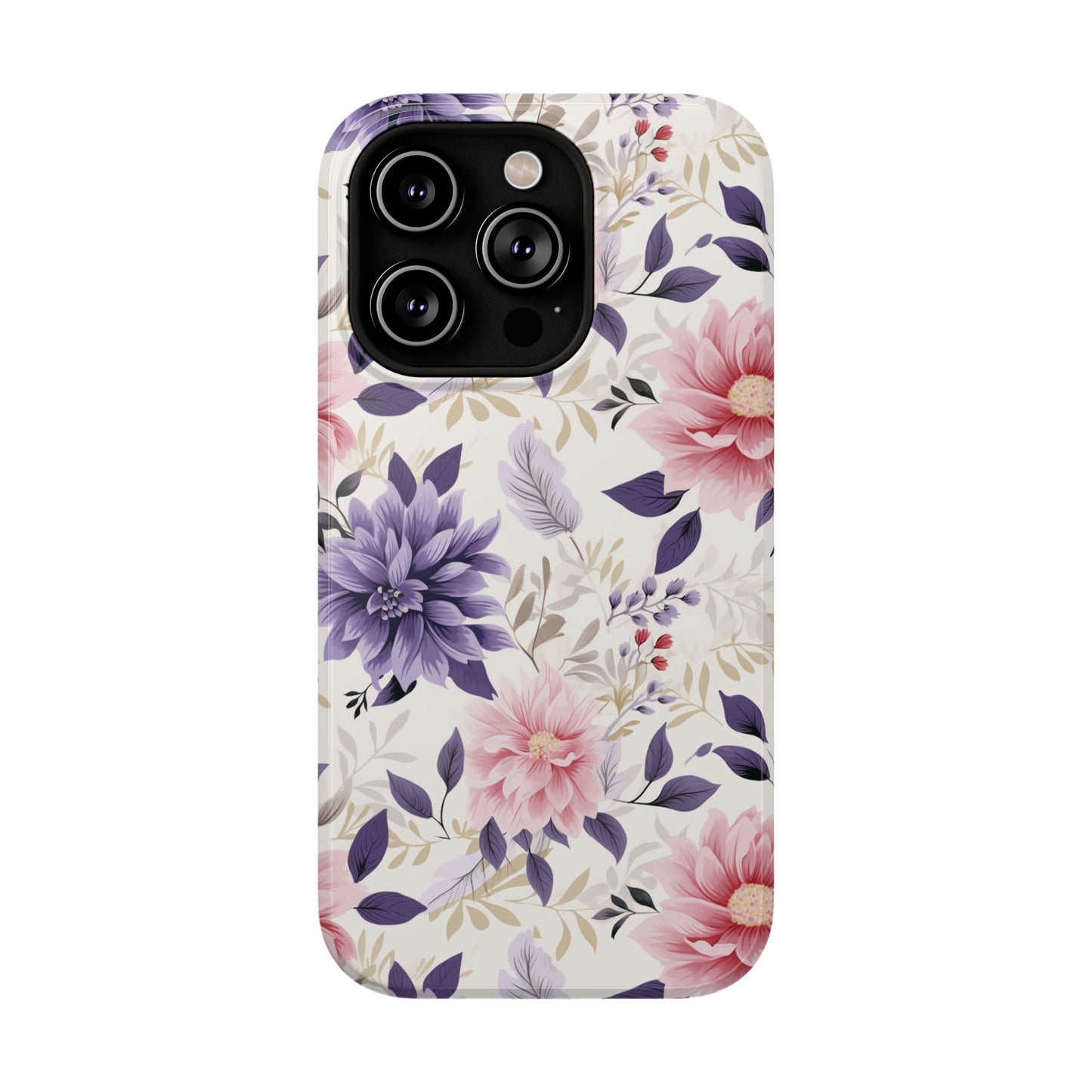 Elegant Vintage Floral Phone Case – MagSafe Compatible for iPhone & Samsung Galaxy
