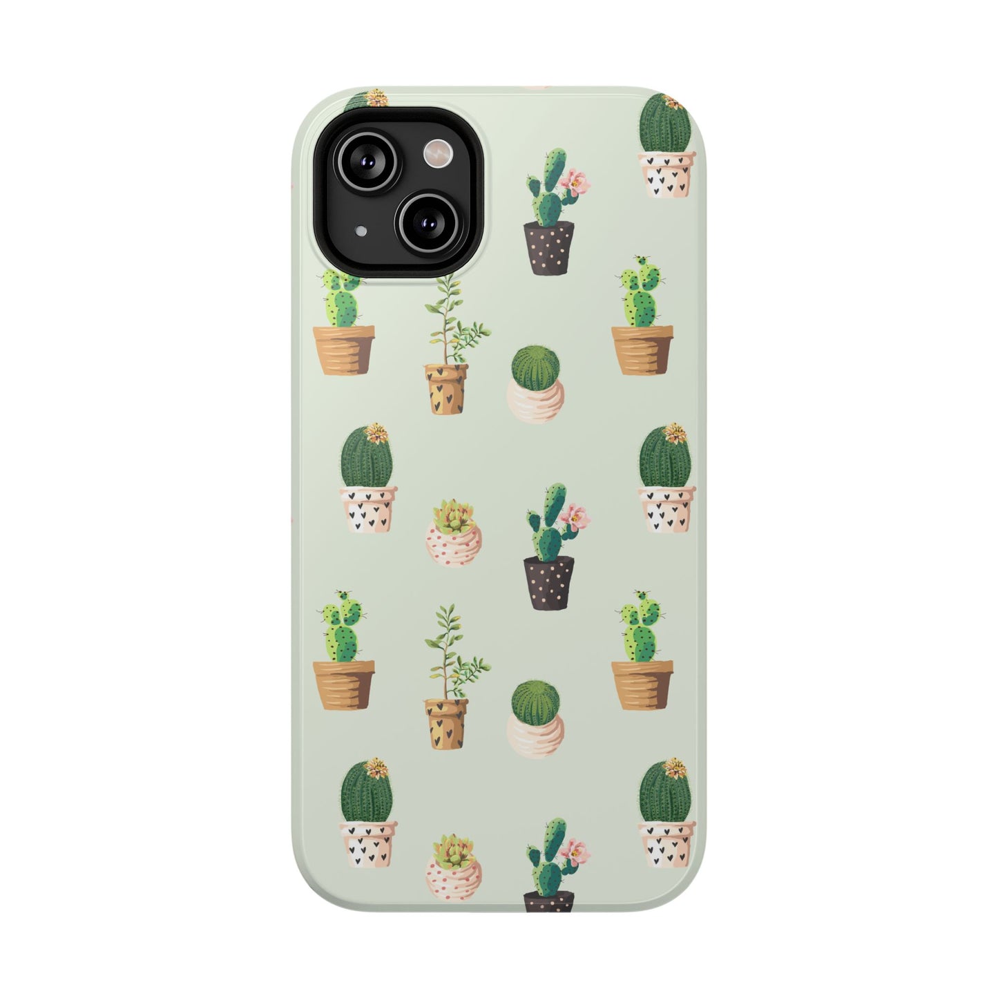 Desert Bloom Cactus Phone Case – Cute Succulent Print, MagSafe Compatible for iPhone & Samsung Galaxy