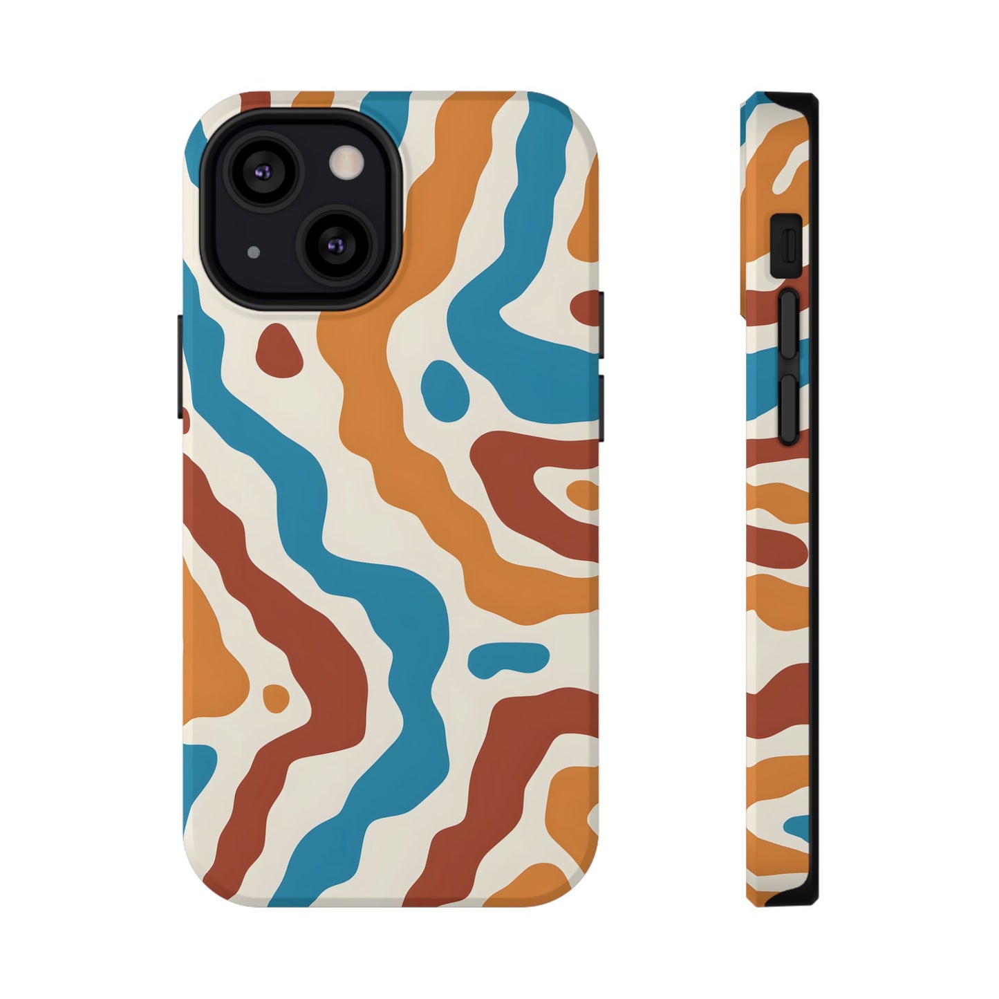 Abstract Retro Wave Phone Case – MagSafe Compatible for iPhone & Samsung Galaxy