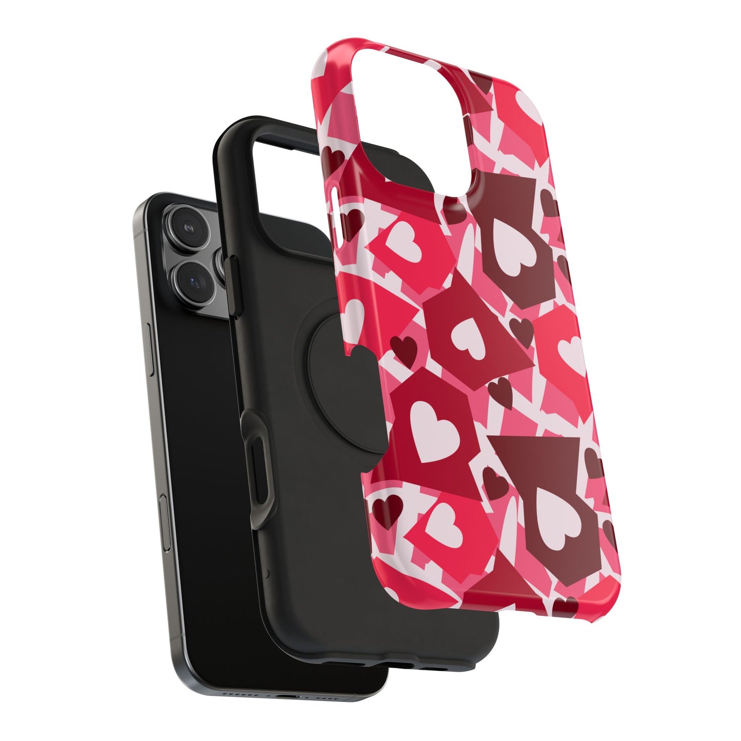 Pink Social Love Icons Phone Case – MagSafe Compatible for iPhone & Samsung Galaxy