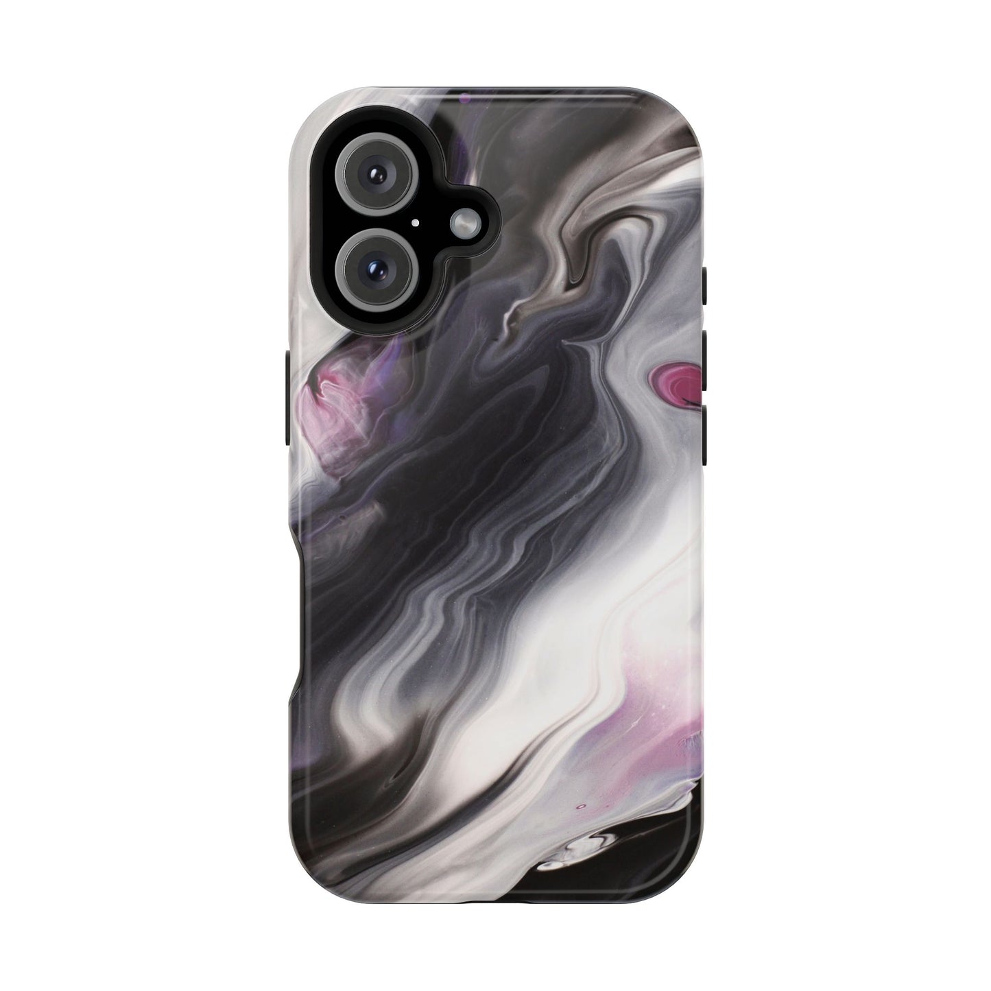 Galaxy Smoke Noir Marble Phone Case – MagSafe Compatible for iPhone & Samsung Galaxy