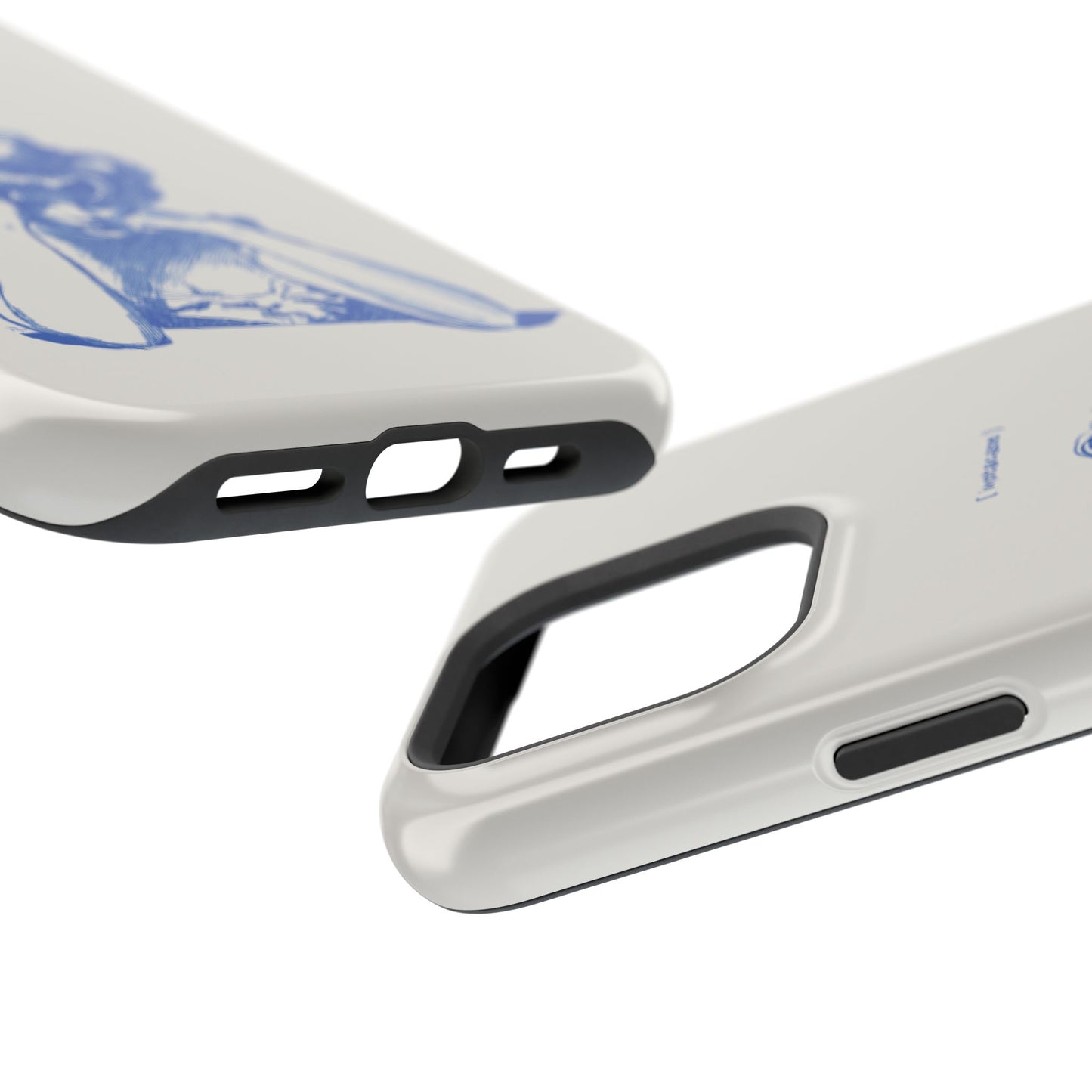 Melancholy Muse Line Art Phone Case – MagSafe Compatible for iPhone & Samsung Galaxy