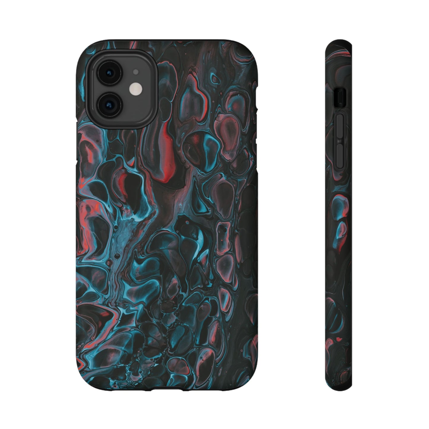 Dark Abyss Iridescent Texture Phone Case – MagSafe Compatible for iPhone & Samsung Galaxy