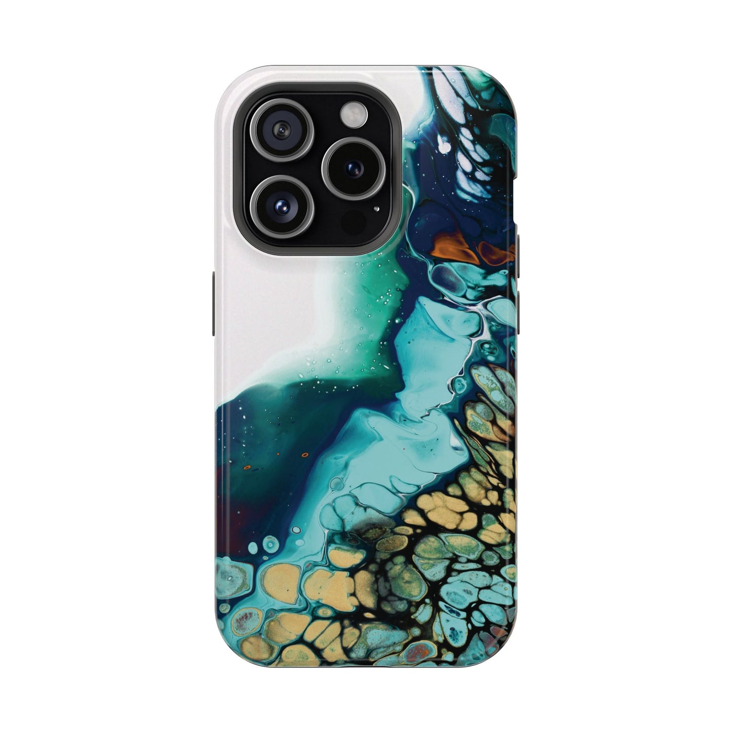 Ocean Reef Abstract Flow Phone Case – MagSafe Compatible for iPhone & Samsung Galaxy