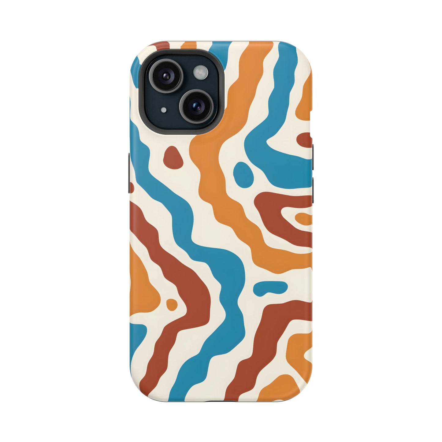 Abstract Retro Wave Phone Case – MagSafe Compatible for iPhone & Samsung Galaxy